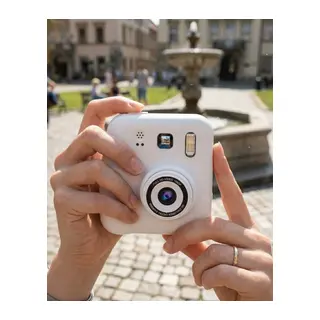 Çocuk Dijital Baskılı Kamera 5 Kalem 4 Rulo Kağıt Hediyeli Eğlenceli Fotoğraf Makinesi