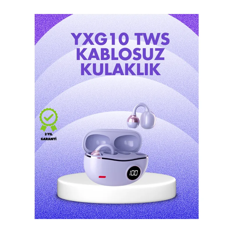 YXG10 Kablosuz Kulaklık – Bluetooth 5.4, Dokunmatik, LED Ekranlı Şarj Kutusu