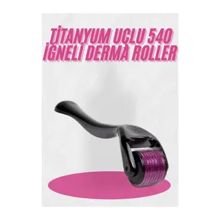 Dermaroller Titanyum 540 Iğneli 1 Mm Saç Kaş Sakal Serum Kullanıma Uygun