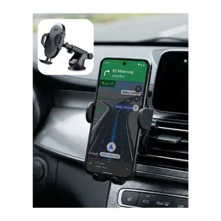 360° Döner Araç Telefon Tutucu Otomatik Kilit Mekanizmalı Stand