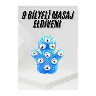 9 Bilyeli Masaj Eldiveni Tüm Vücut Masajına Uygun Kafa Masaj Aleti