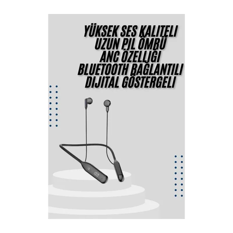 Kablolu Kulak İçi Bluetooth Kulaklık 60 Saat ANC Özellikli Boyun Bantlı