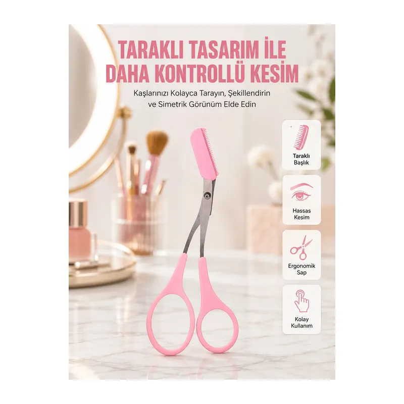 Mini Taraklı Kaş Düzeltici – Hassas Şekillendirme ve Taşınabilir Tasarım