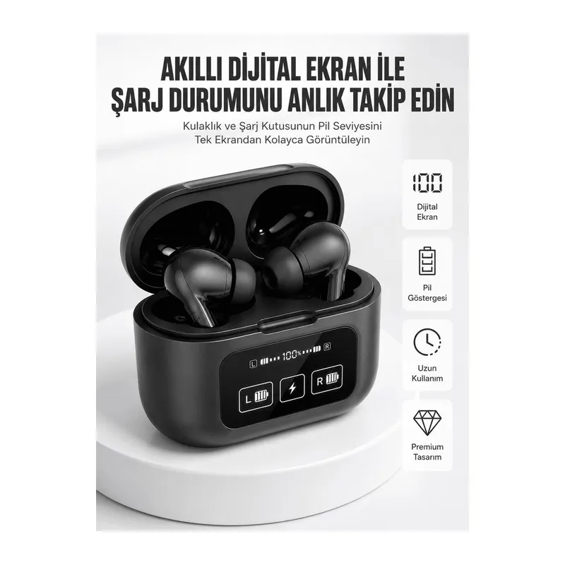 Kablosuz Bluetooth Kulaklık Pro Yeni Nesil Dokunmatik Kontrol