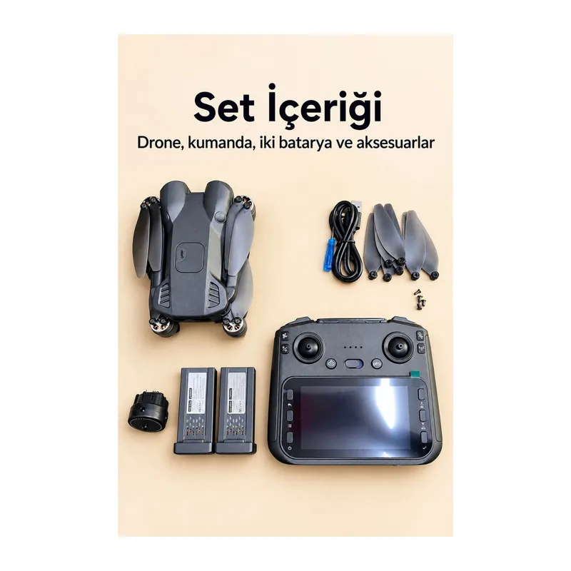 Kameralı Drone Seti Çift Batarya ve Yedek Pervaneler