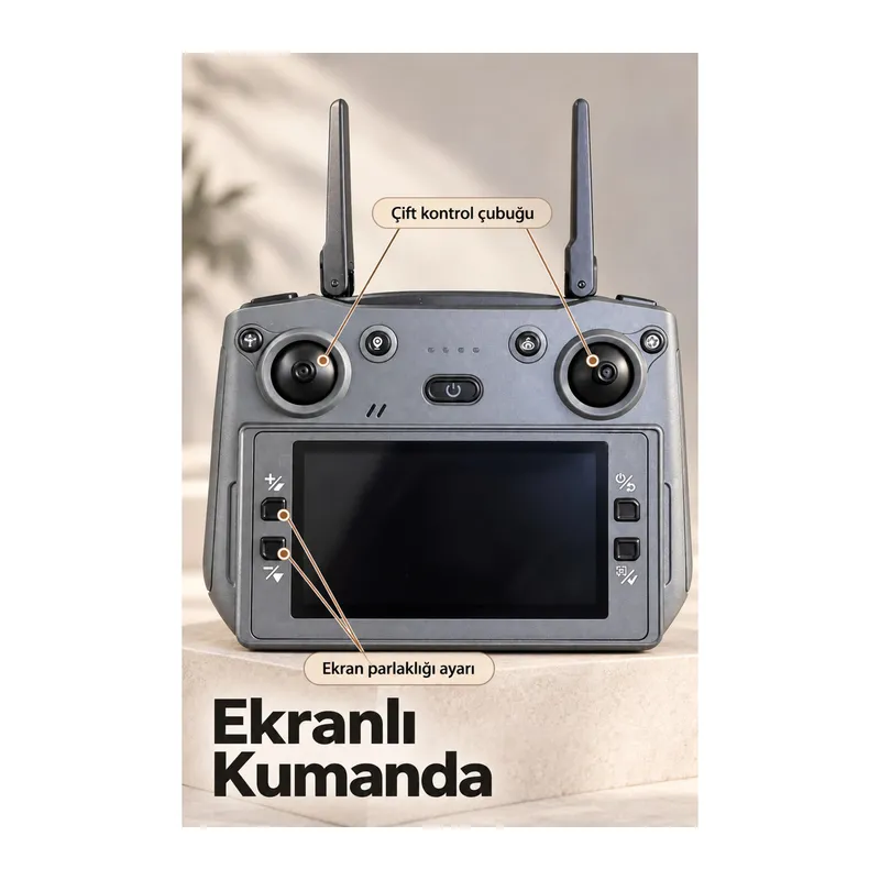 Taşıma Çantalı GPS Drone ve Ekranlı Kumanda