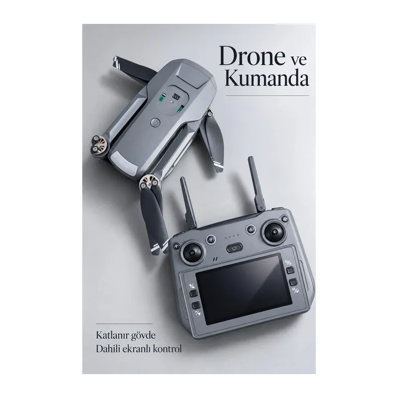 Ekranlı Kumandalı Drone Fotoğraf ve Video Kayıt Özellikli