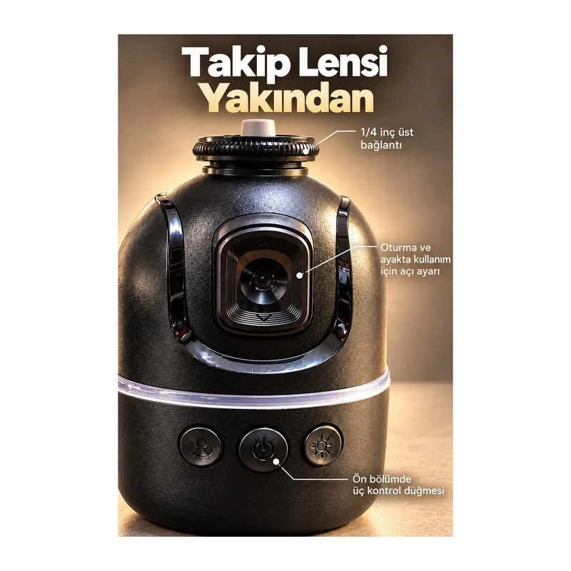 Otomatik Yüz Takipli Telefon Standı Ayarlanabilir Telefon Tutuculu