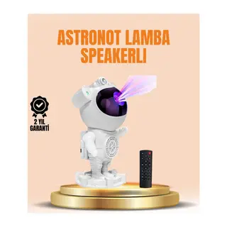 Bluetooth ve Dahili Ses Özellikli Astronot Projeksiyon Lambası