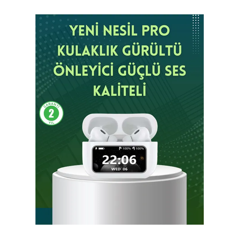 Yüksek Bass ve Güçlü Ses Özellikli Akıllı Bluetooth Kulaklık Dokunmatik Kontrol