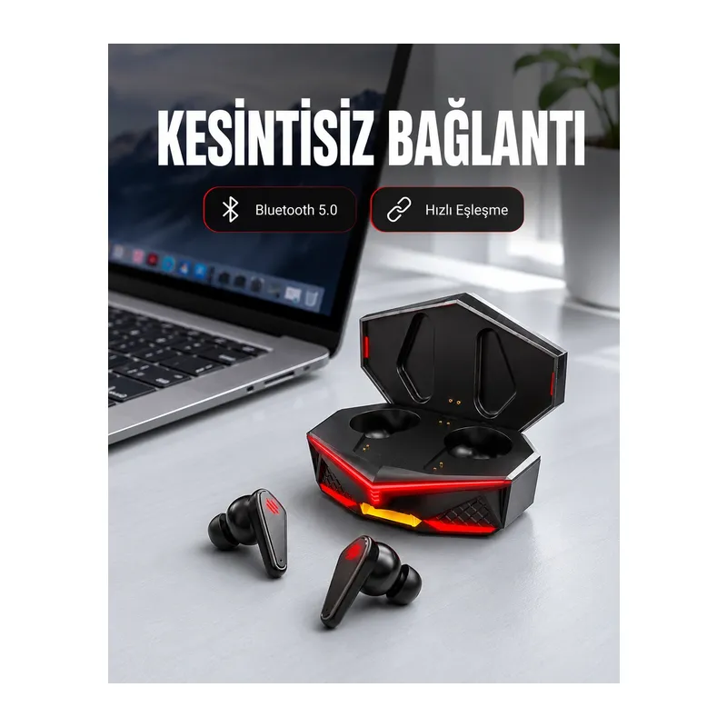 Kablosuz Bluetooth Kulaklık Led Işıklı Yeni Nesil