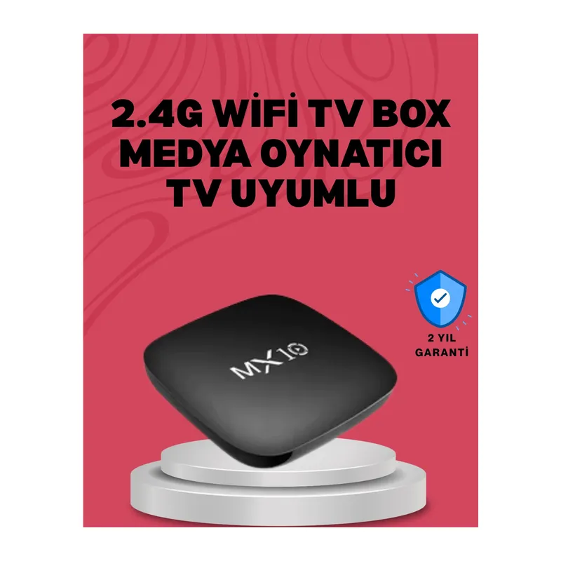 4K UHD Android Medya Oynatıcı 8 GB Hafıza 2 GB RAM Wi-Fi Destekli
