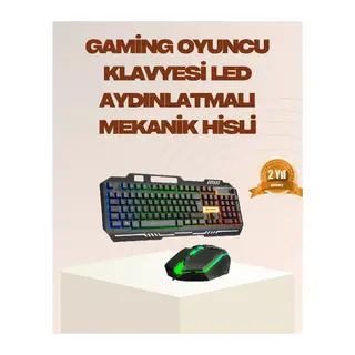 Mekanik LED Gaming Klavye Mouse Seti – Yüksek Tepki ve Ergonomi