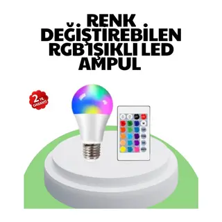 2025 RGB LED Ampul Uzaktan Kumandalı Renkli Işık A Kalite