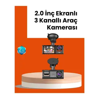 Full HD Araç Kamerası Çift Yönlü Kayıt ve Darbe Sensörü