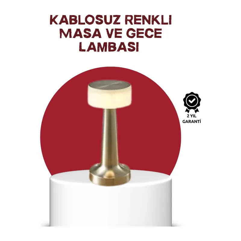 Şarj Edilebilir LED Masa Lambası USB Girişli, Metal Yapı