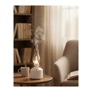 Retro LED Işıklı 1200 mAh Şarjlı Aroma Difüzörü 280 ml Su Kapasiteli