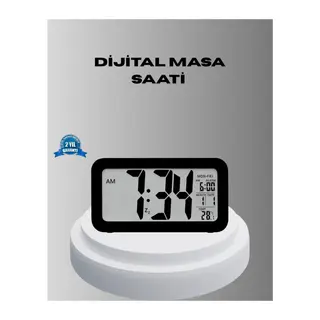Dijital Masa Saati Sensörlü Aydınlatmalı Alarm ve Sıcaklık Ölçerli