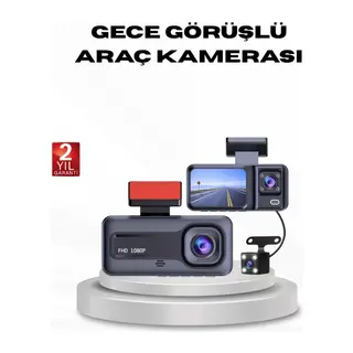 Full HD Üç Kameralı Araç Kamerası G-Sensörlü ve Gece Görüşlü