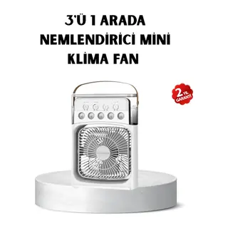 USB Bağlantılı Taşınabilir Mini Klima Fan 500ML Su Hazneli ve Sessiz Çalışma