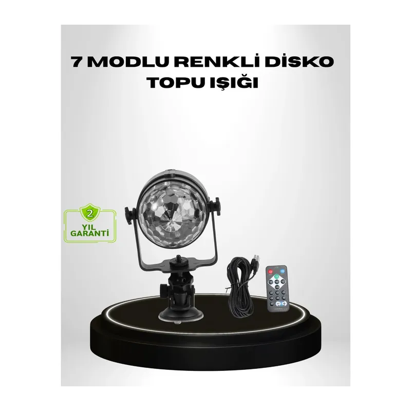 Ritme Duyarlı LED Disko Topu – Renkli Işık Gösterili Parti Lambası