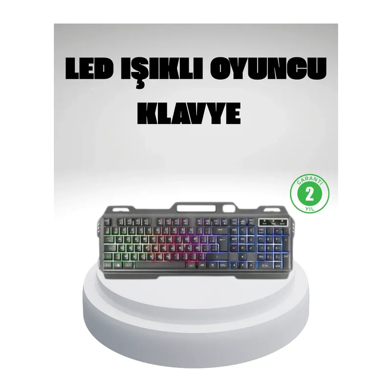 RGB Işıklı Klavye Mouse Seti – Türkçe Q, Ayarlanabilir DPI, Ergonomik ve Dayanıklı Tasarım