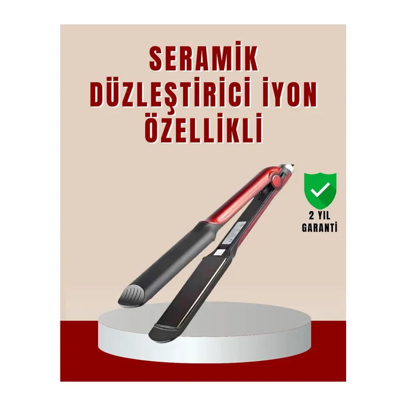 Profesyonel Saç Düzleştirici – 360° Döner Kablo ve Kompakt Tasarım