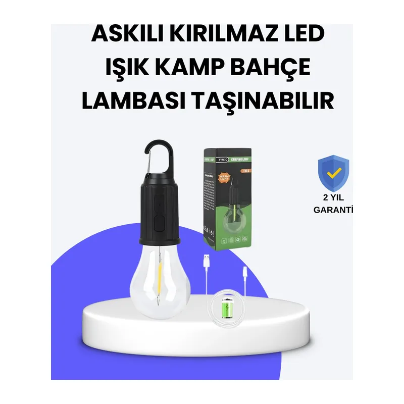 Çok Yönlü Asma Kancalı Kamp Işığı