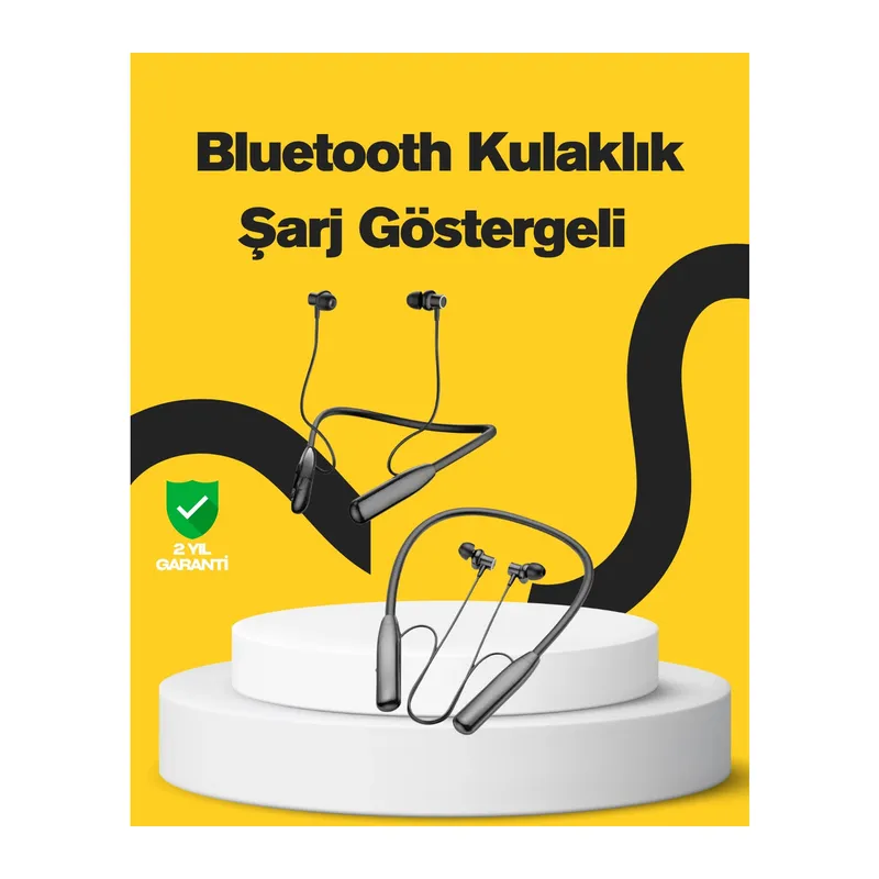 Y12 Bluetooth Boyun Bantlı Kulaklık – 100 Saat Pil, Bluetooth 5.3, Dokunmatik Kontrol