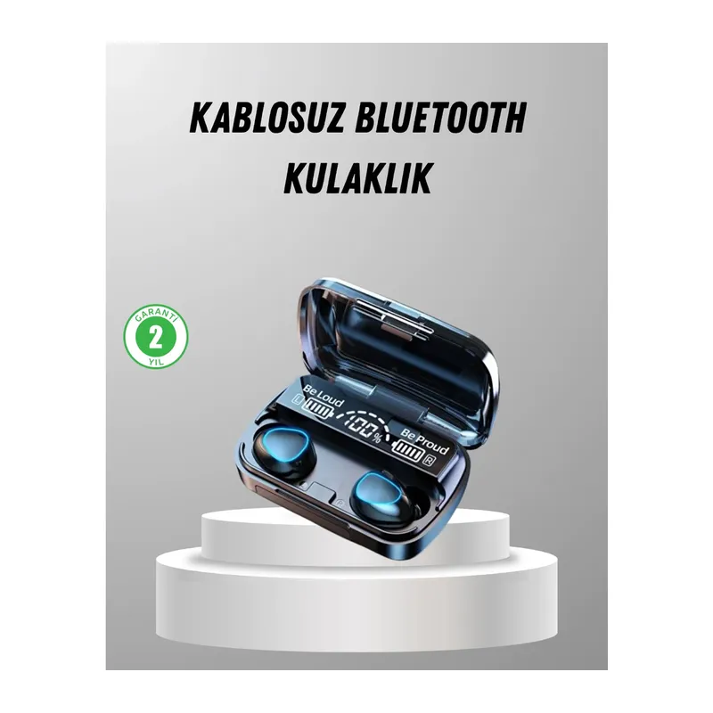 TWS Kablosuz Kulaklık Şarj Kutulu 20 Saat Kullanım Konforlu