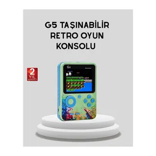 G5 Taşınabilir Retro Game Box 500 Oyunlu Şarjlı Mini Oyun Konsolu