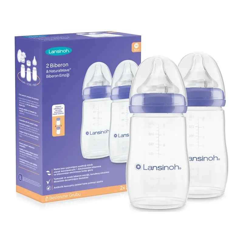 Biberon 2'Li Natural Wawa Biberon Emziği 240 ml