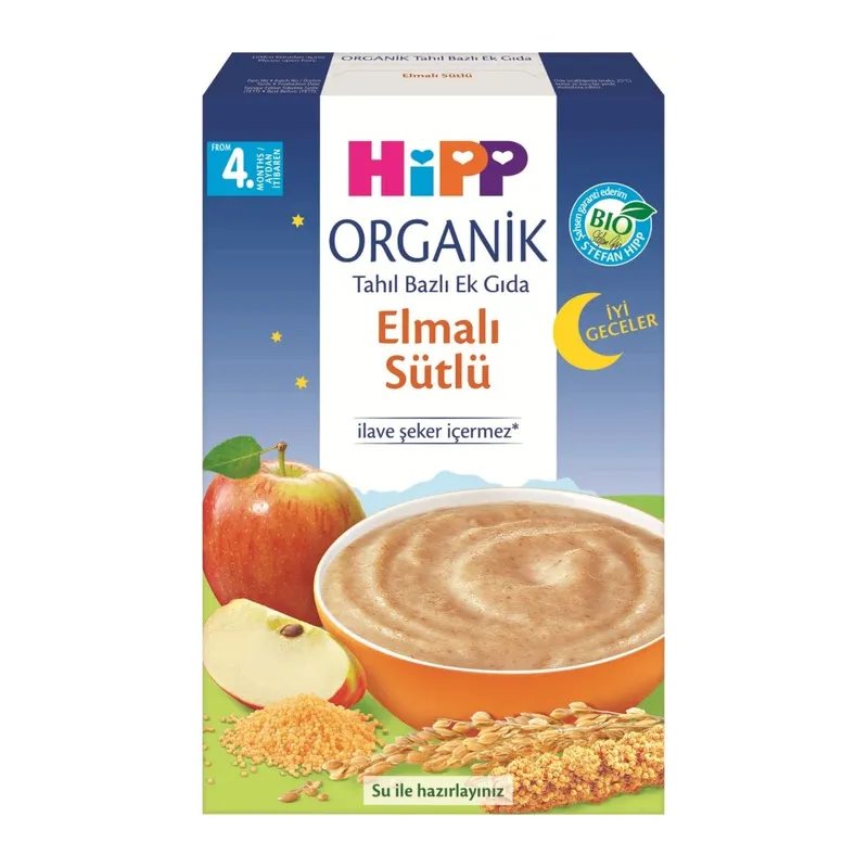 Organik İyi Geceler Elmalı Sütlü Tahıl Bazlı Ek Gıda 250 Gr