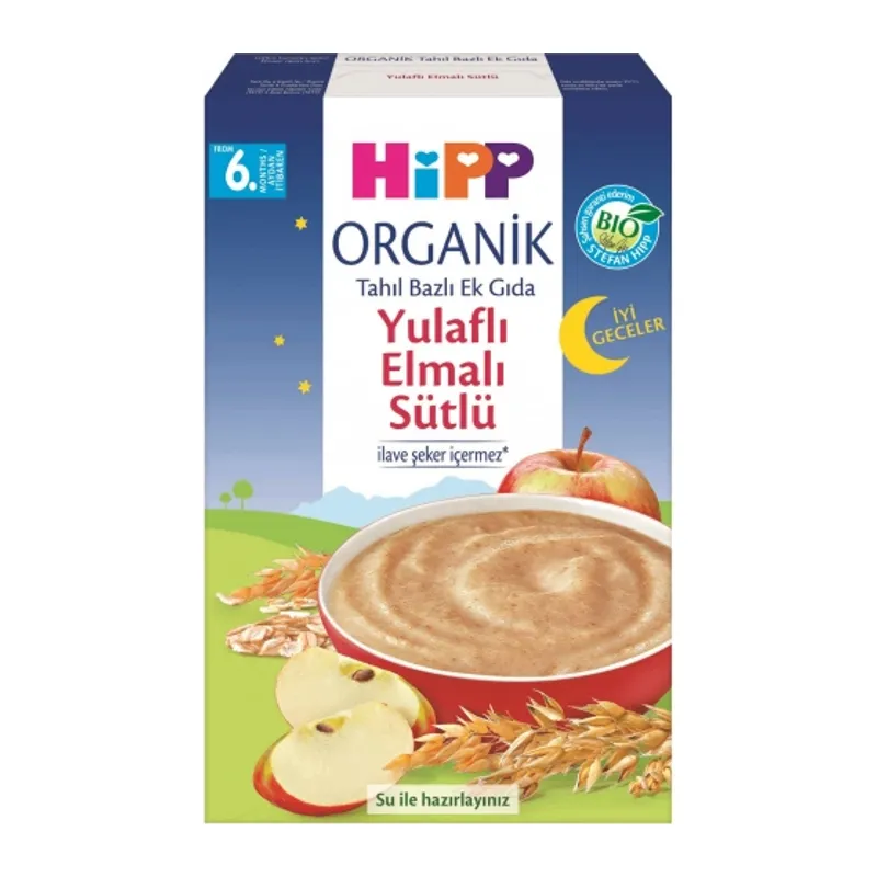 Organik İyi Geceler Sütlü Yulaflı Elmalı Tahıl Bazlı Ek Gıda 250 Gr