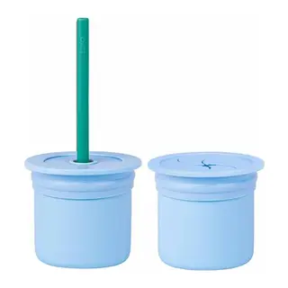 Ham+Hüp Pipetli Silikon Bardak Seti Mineral Blue / Aqua Green