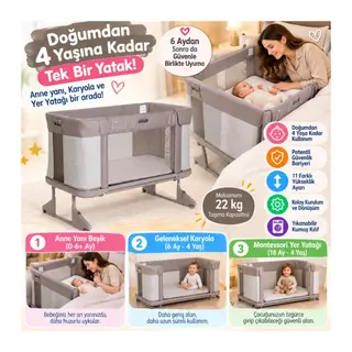 Anne Yanı Beşik Almond