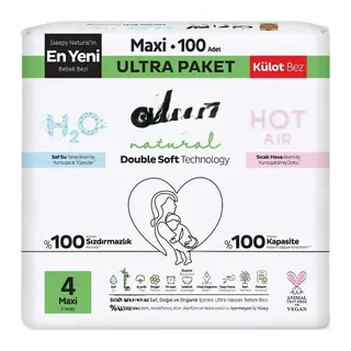 Natural Double Soft Külot Bez Ultra Paket 4 Beden 100 Adet