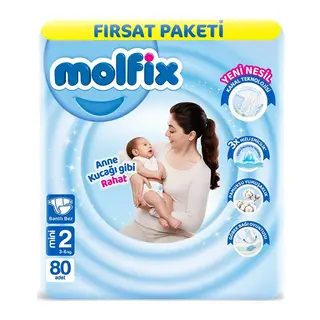 Bebek Bezi Fırsat Paketi 2 Beden 3-6 Kg 80 Adet