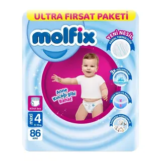 Külot Bez Ultra Fırsat Paketi 4 Beden 9-14 Kg 86 Adet