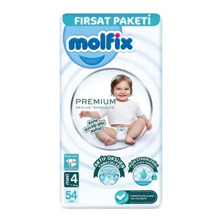 Premium Bebek Bezi Fırsat Paketi 4 Beden 7-14 Kg 54 Adet