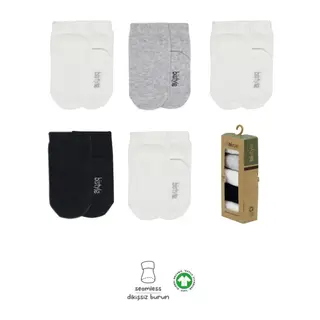 5'li Penye Soket Kutulu Basic Çorap 10131 Gri