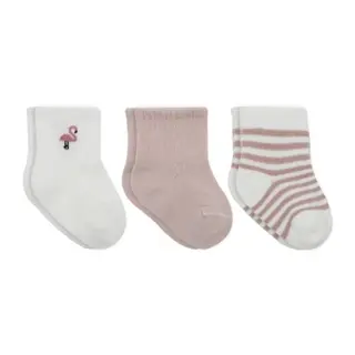 Flamingo Girl 3'lü Penye Soket Çorap 10136 Gül Kurusu