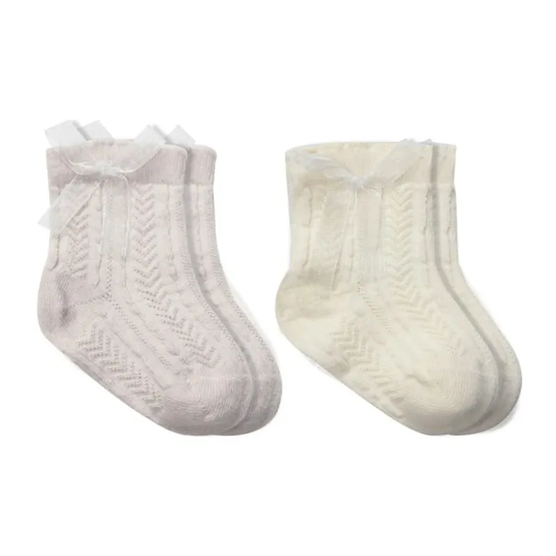 Fiyonklu Penye Soket Çorap 2li 10149 Taş