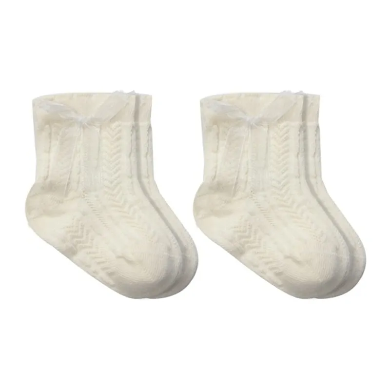 Fiyonklu Penye Soket Çorap 2li 10150 Naturel