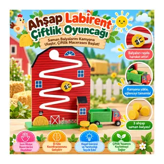 Ahşap Labirent Çiftlik Oyuncağı