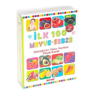 1765 FLASH CARD İLK 100 MEYVELER EĞİTİCİ KARTLAR