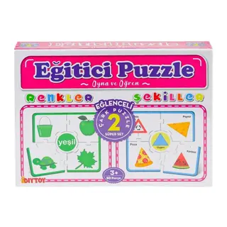 7194 Çark Puzzle Renkler Şekiller