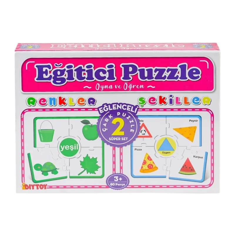 7194 Çark Puzzle Renkler Şekiller