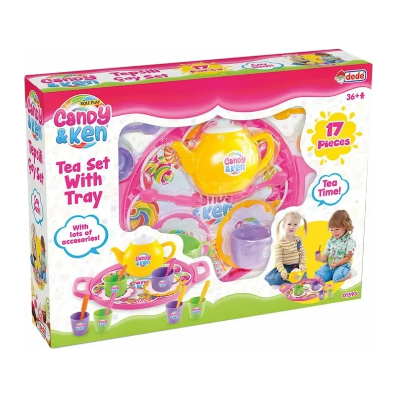 01593 CANDY TEPSİLİ ÇAY SET