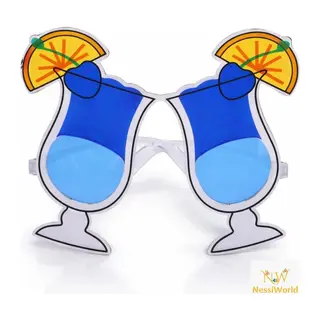 Kokteyl Bardak Parti Gözlüğü Mavi Renk